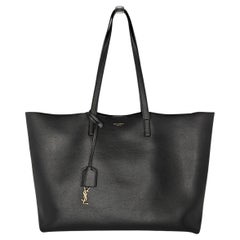 Saint Laurent Calfskin East West Calfskin Shopping Tote w/ Pouch