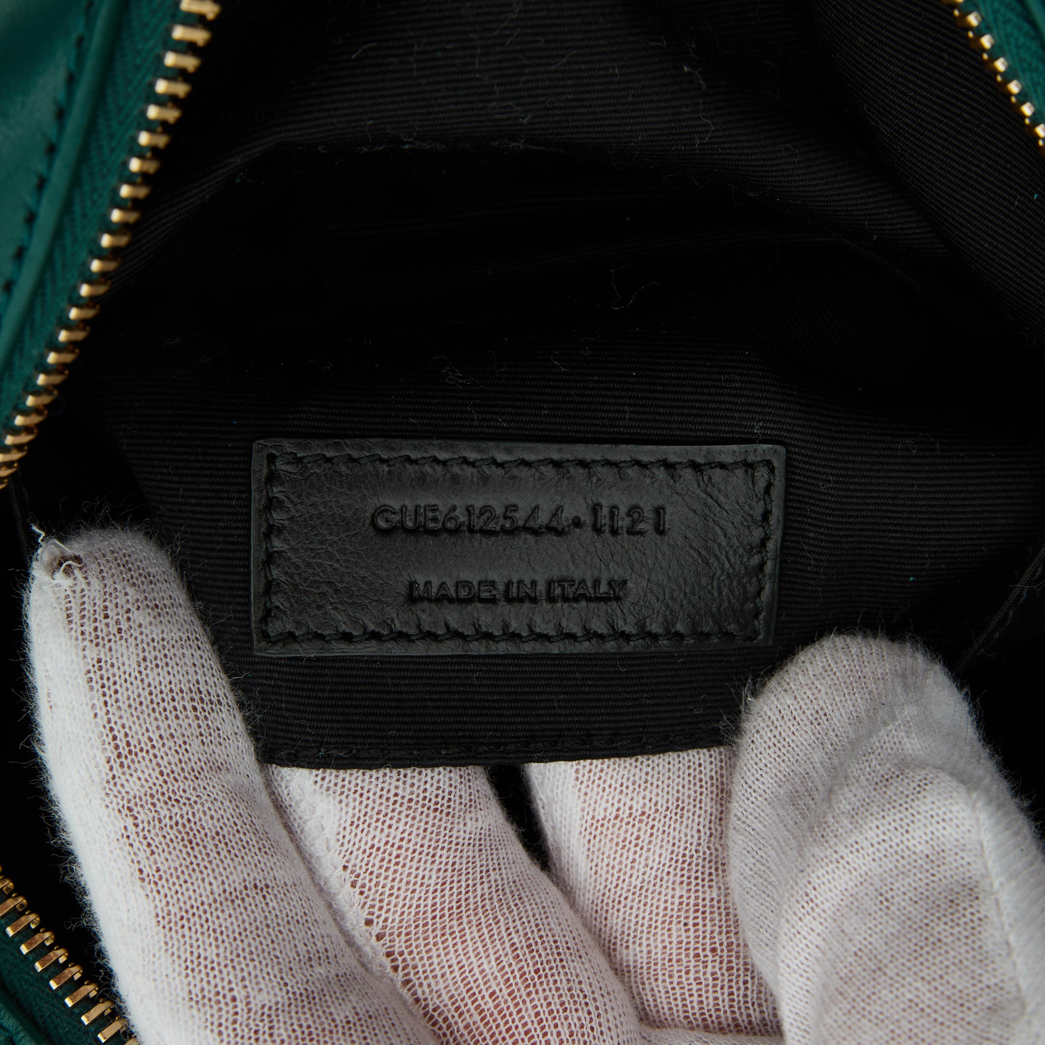 Women's or Men's Saint Laurent Calfskin Matelasse Monogram Lou Camera Bag Green (612544)