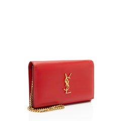 Saint Laurent Calfskin Monogram Kate Wallet on Chain