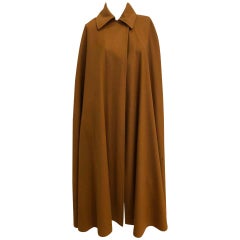 Saint Laurent Camel Floor Length Wool Cape