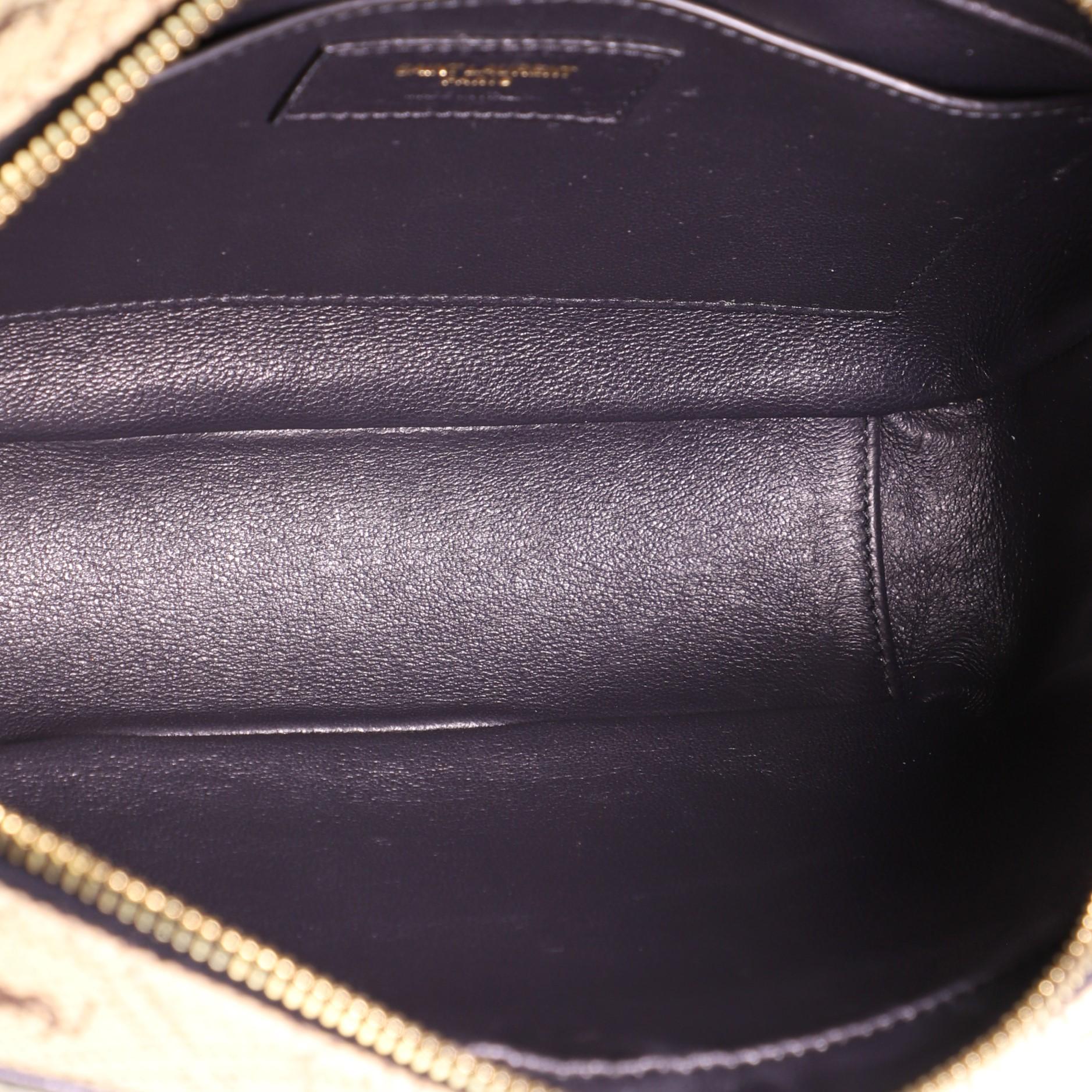 Saint Laurent Camera Bag Monogram All Over Canvas Small In Good Condition In NY, NY