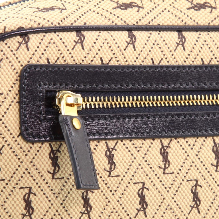 Saint Laurent Camera Bag Monogram All Over Canvas Small For Sale at 1stDibs