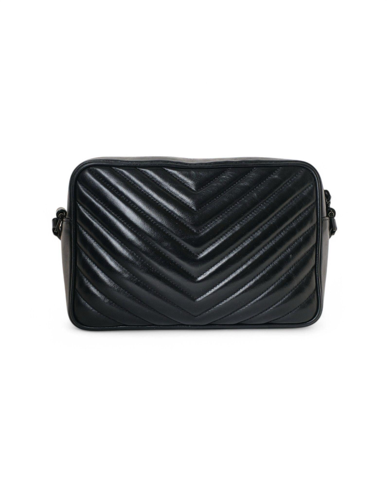 Women's Saint Laurent Camera Bag Quilted Black