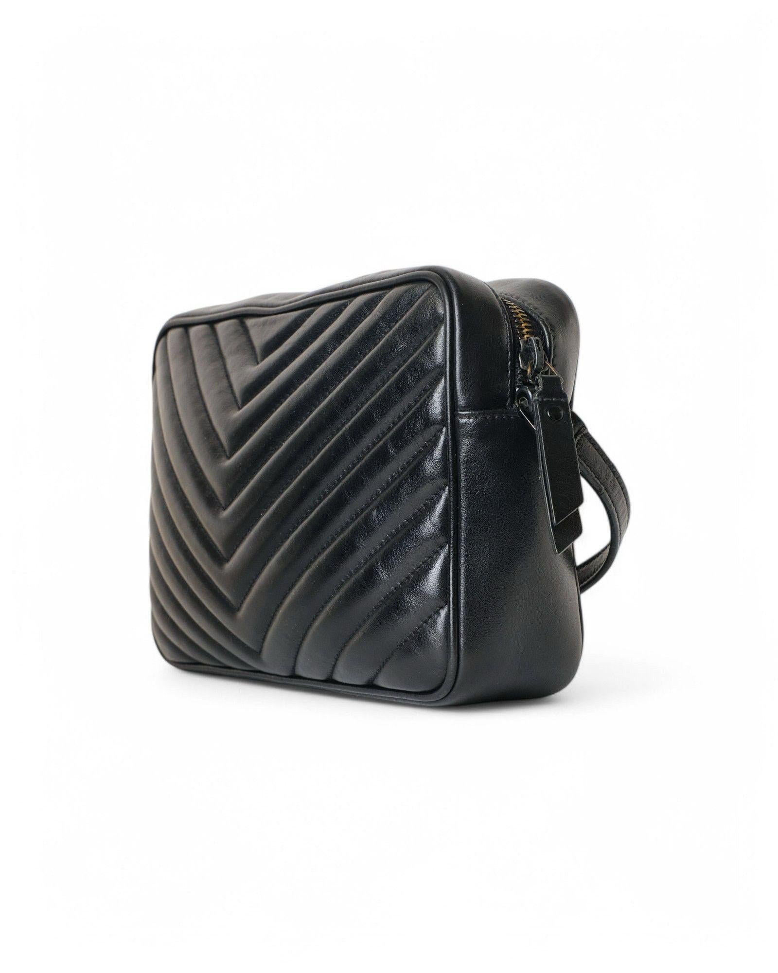 Saint Laurent Camera Bag Quilted Black 2