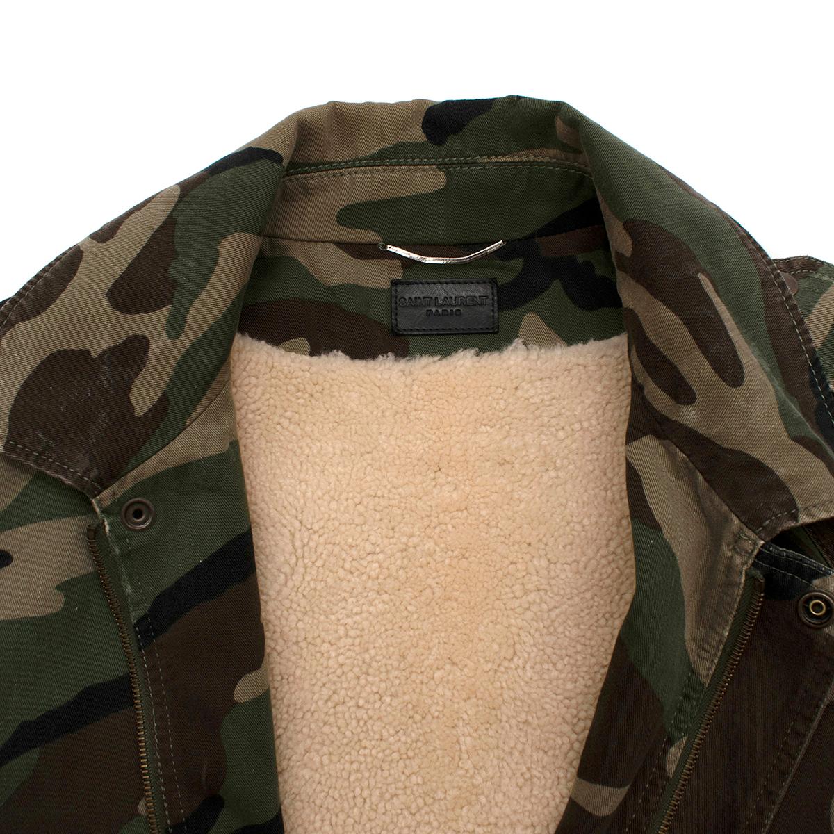 camo shearling jacket
