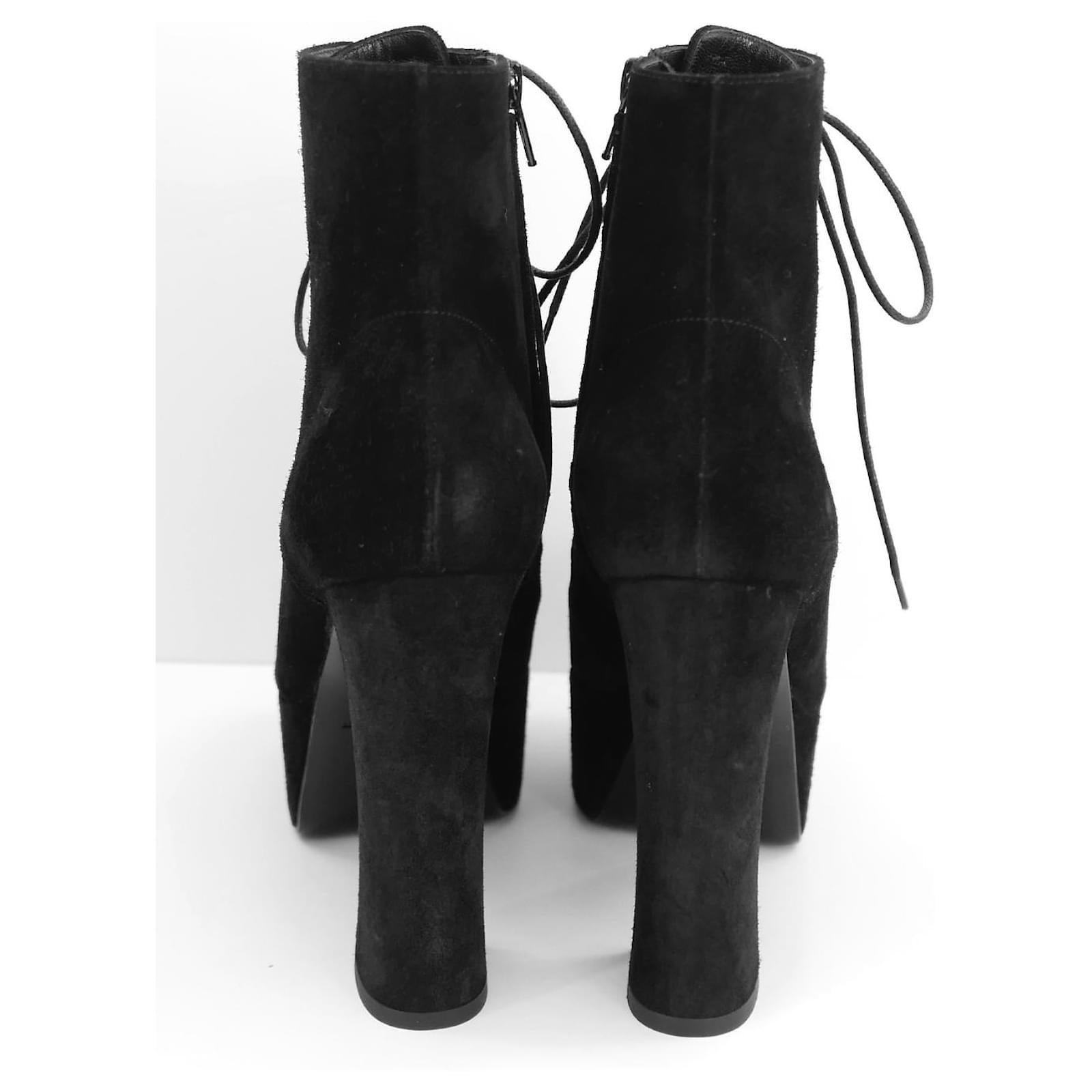 Saint Laurent Candy Platform Ankle Boots In Excellent Condition For Sale In London, GB
