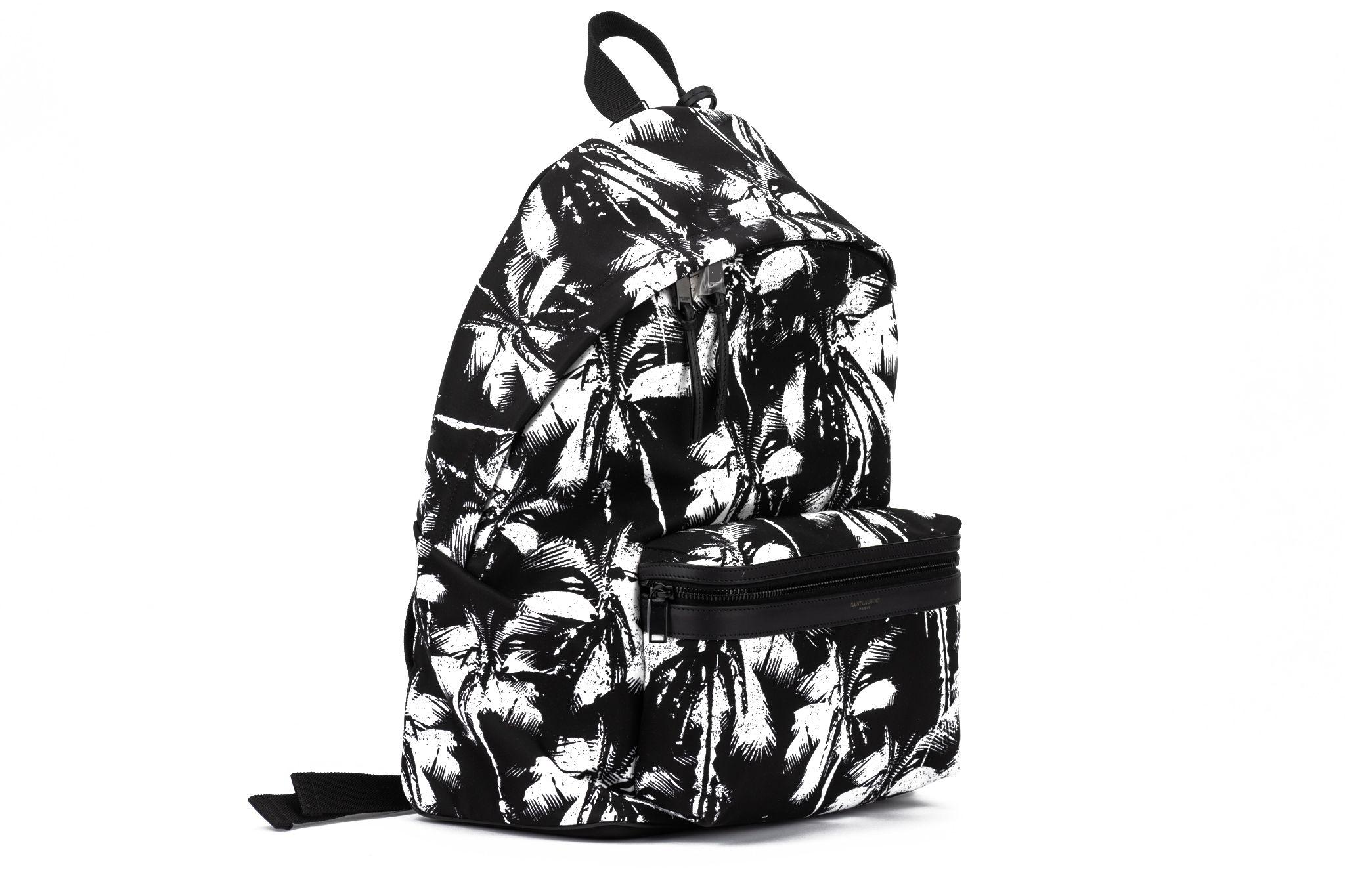 Saint Laurent Canvas Palm Tree Backpack New For Sale 5