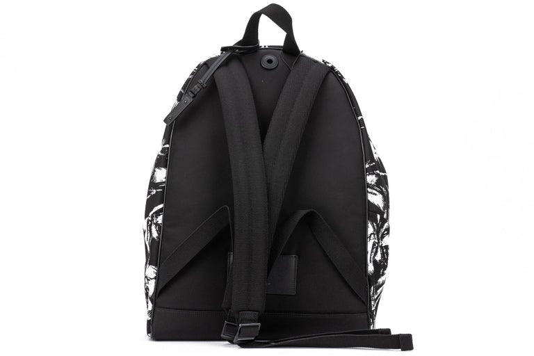 Saint Laurent Canvas Palm Tree Backpack New For Sale at 1stDibs