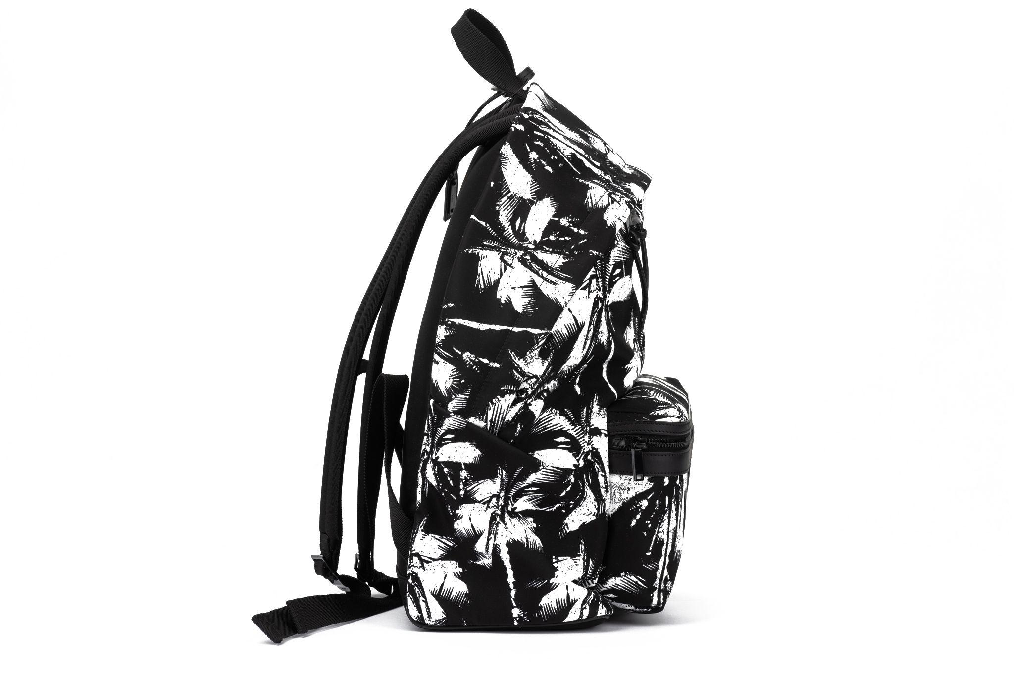Saint Laurent Canvas Palm Tree Backpack New For Sale 11