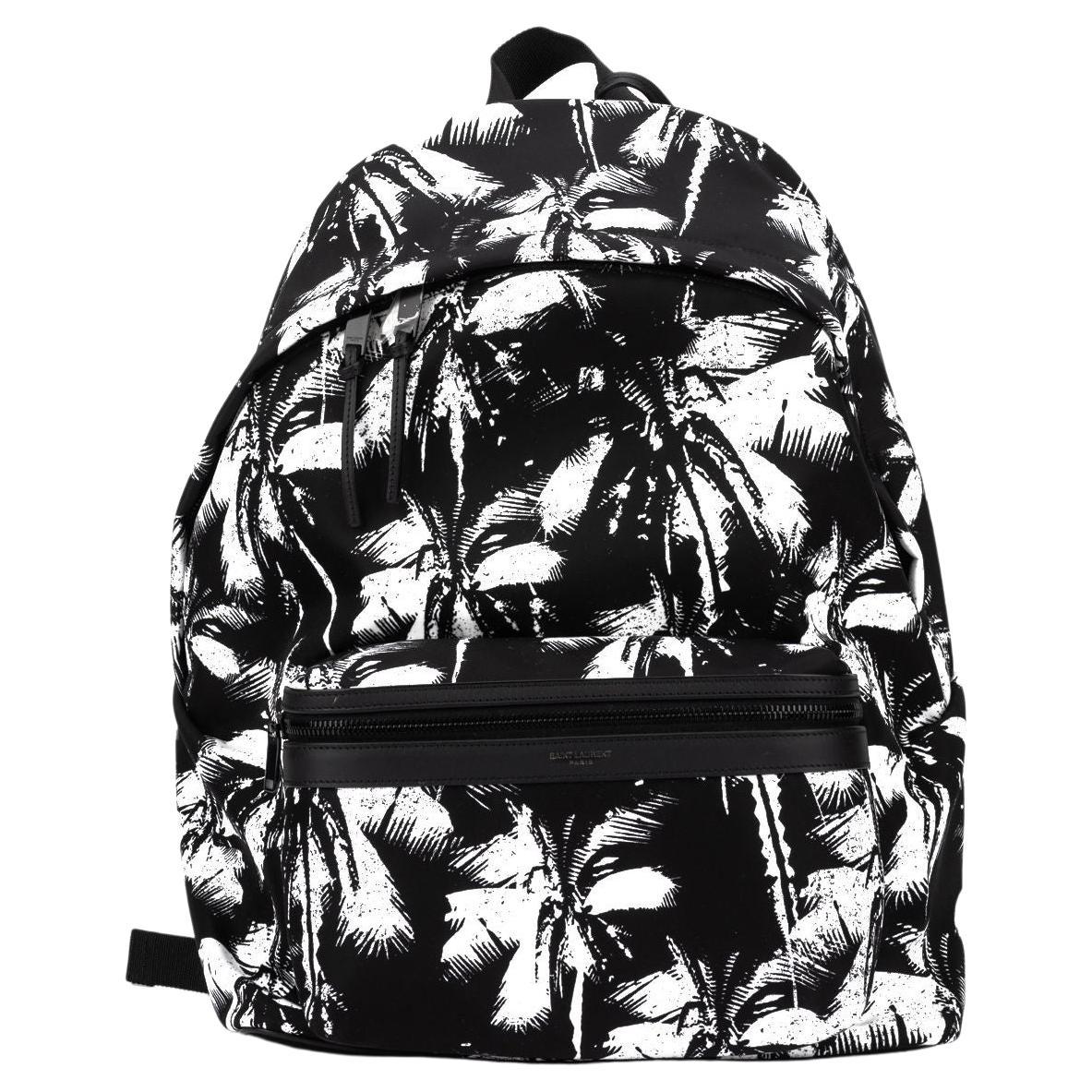 Saint Laurent Canvas Palm Tree Backpack New For Sale