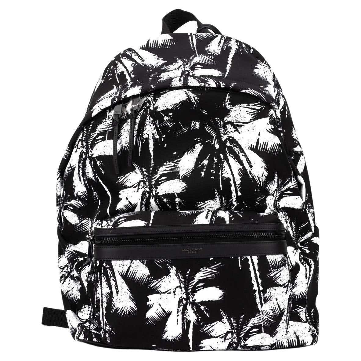 Saint Laurent Canvas Palm Tree Backpack New For Sale at 1stDibs