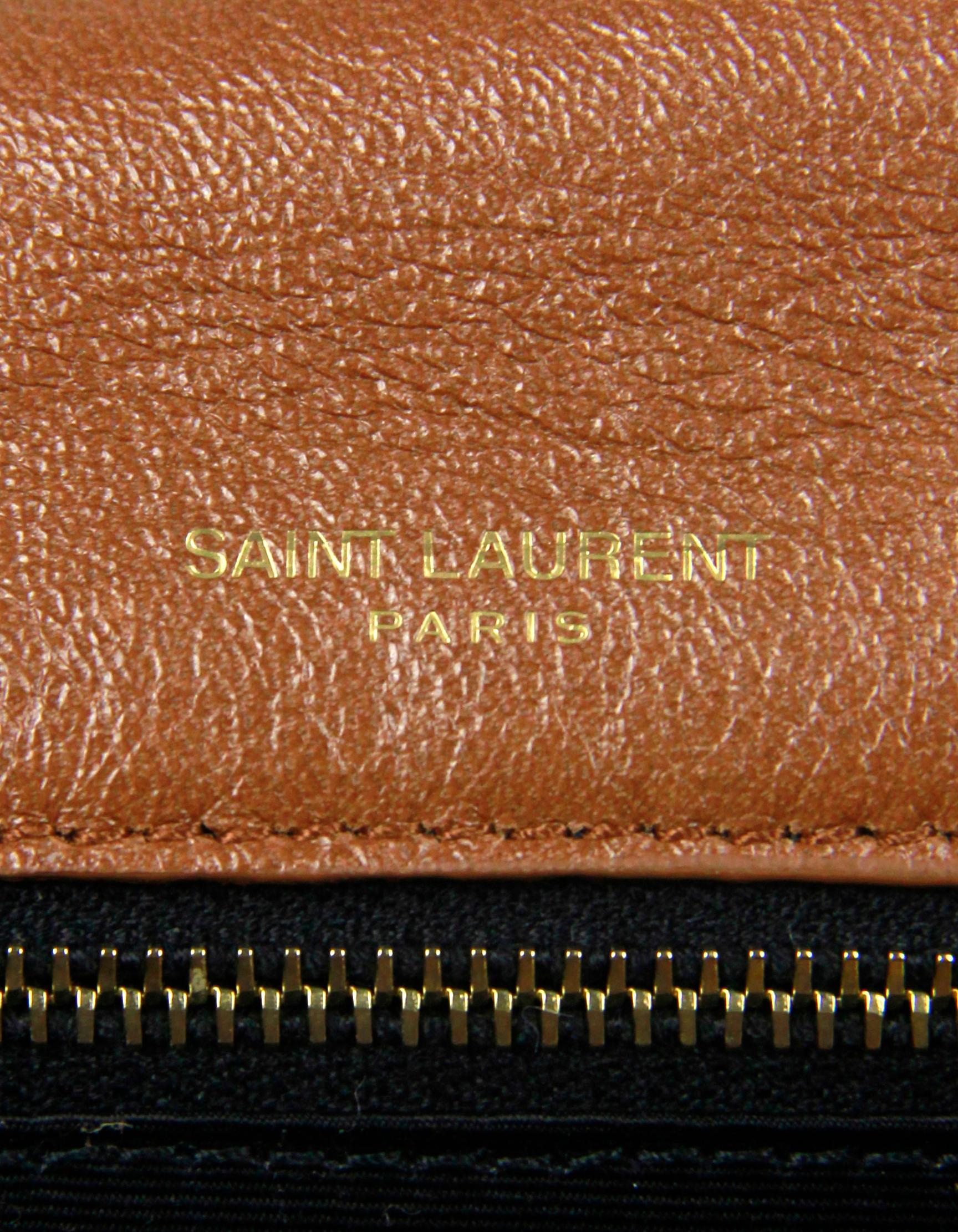 Saint Laurent Caramel Calfskin Medium Niki Chain Shoulder Bag In Excellent Condition In New York, NY