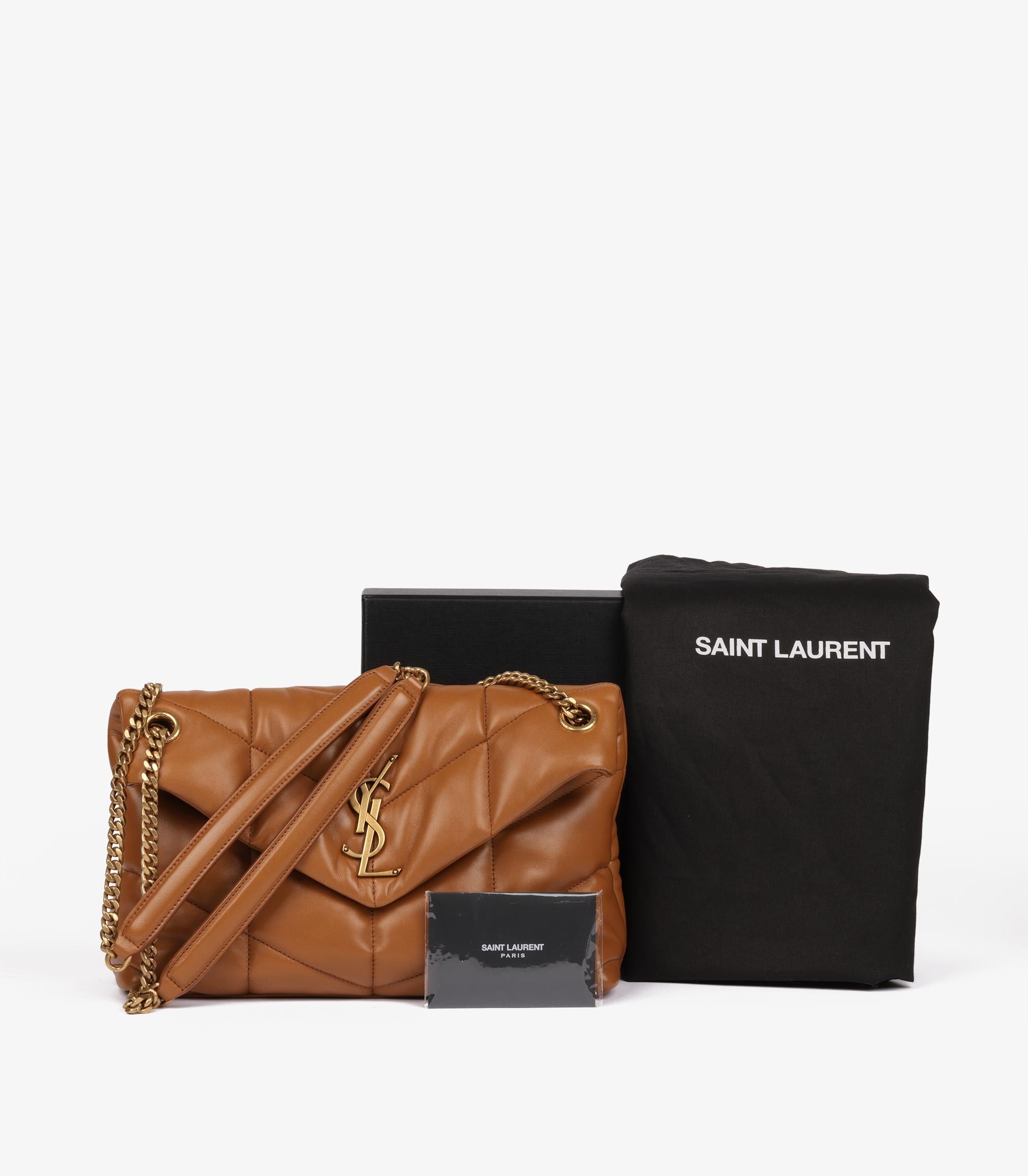 Saint Laurent  Caramel Quilted Nappa Leather Small Loulou 6
