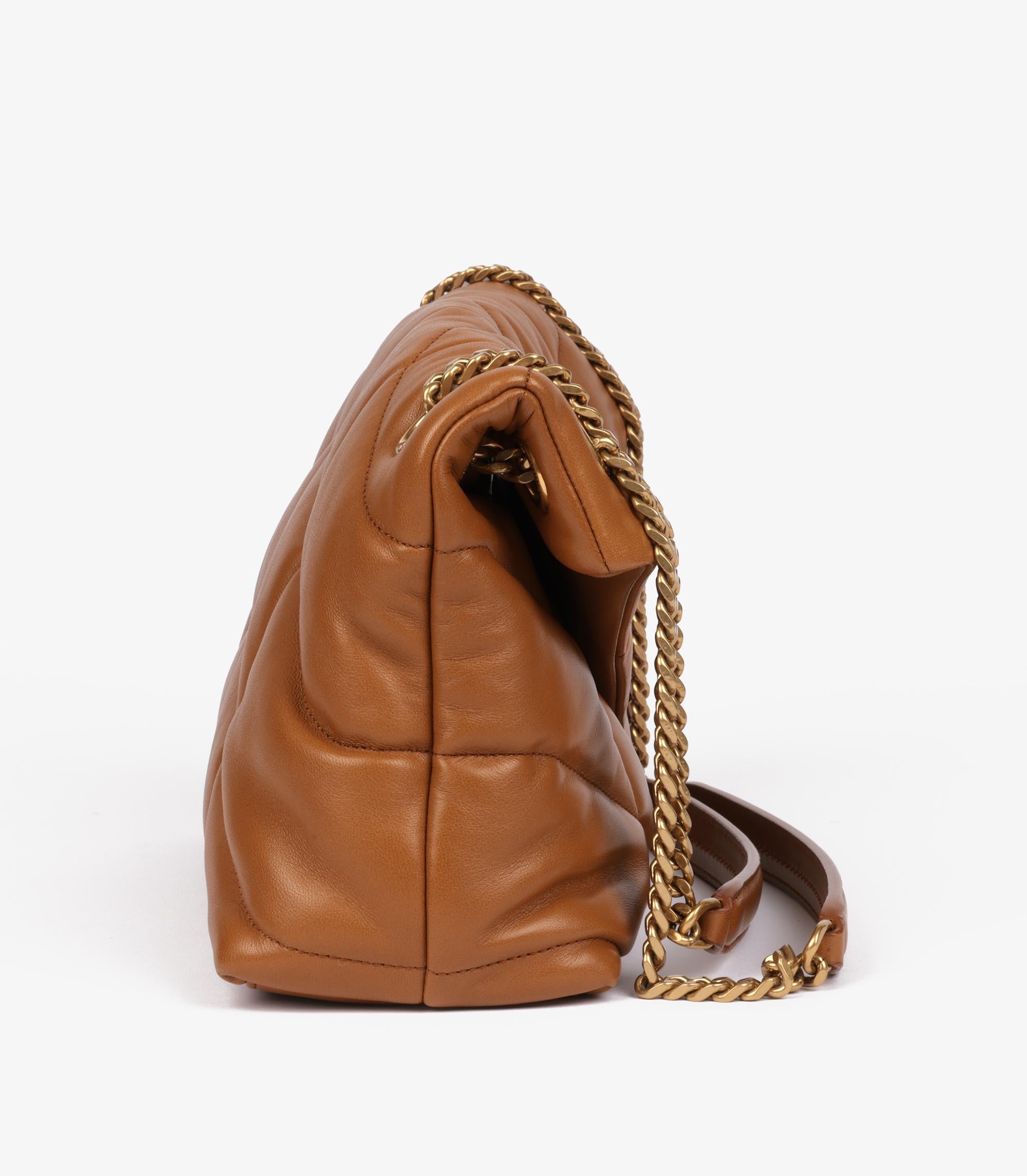 Saint Laurent  Caramel Quilted Nappa Leather Small Loulou In Excellent Condition In Bishop's Stortford, Hertfordshire
