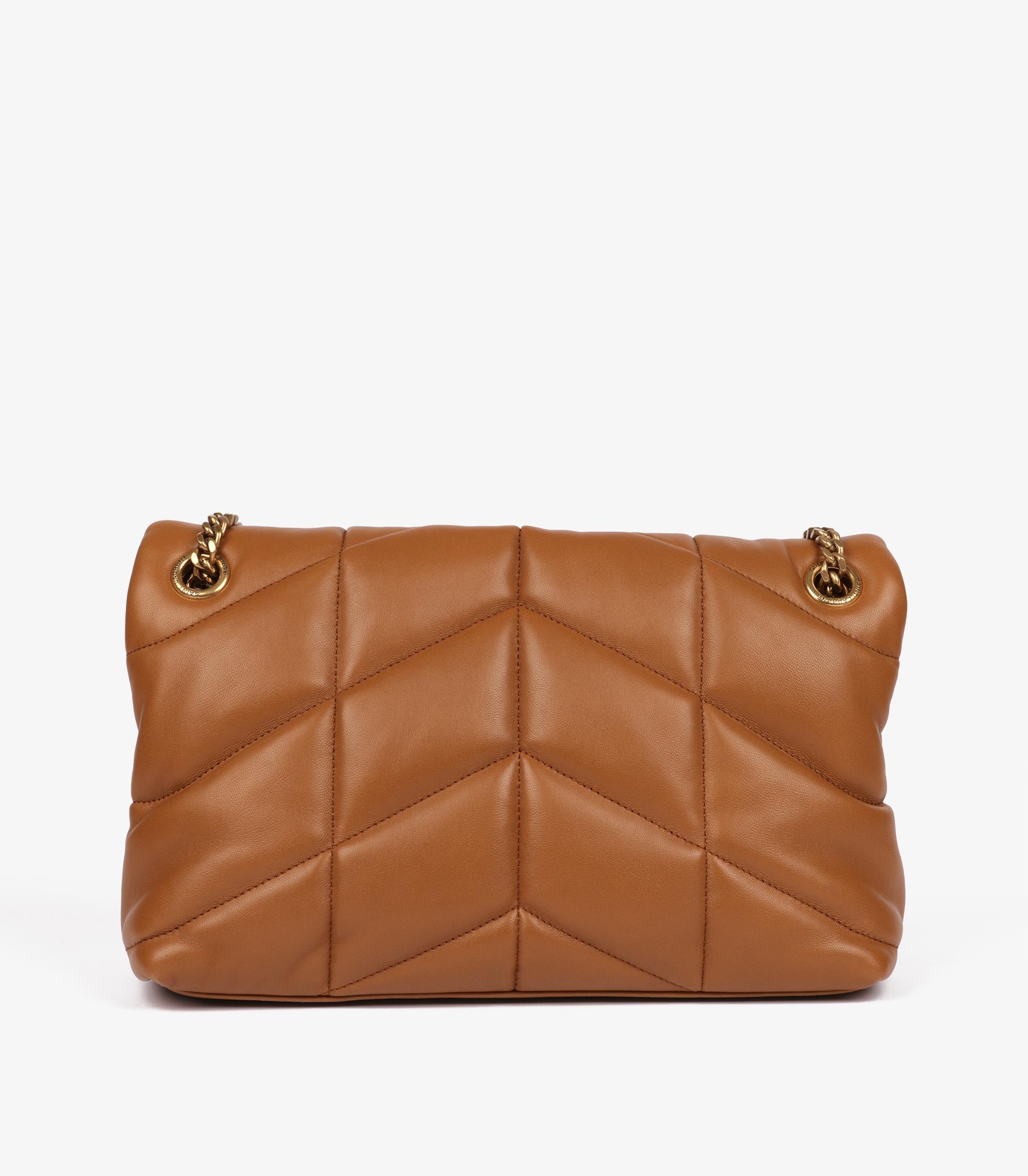 Women's or Men's Saint Laurent  Caramel Quilted Nappa Leather Small Loulou