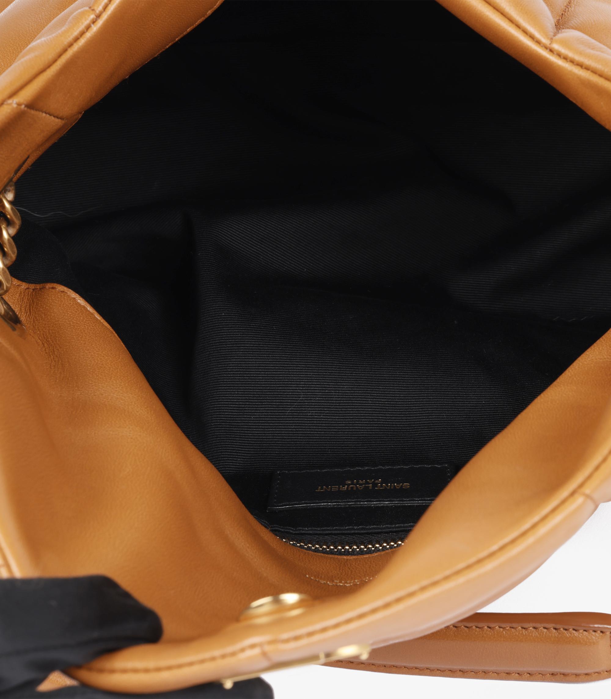Saint Laurent  Caramel Quilted Nappa Leather Small Loulou 3