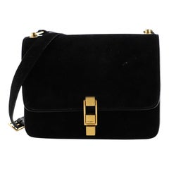 Saint Laurent Carre Satchel Suede Medium