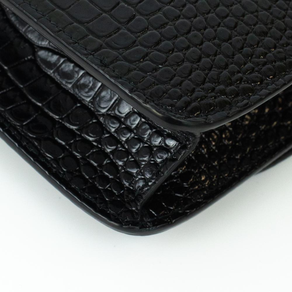 SAINT LAURENT Carre Shoulder bag in Black Leather 8