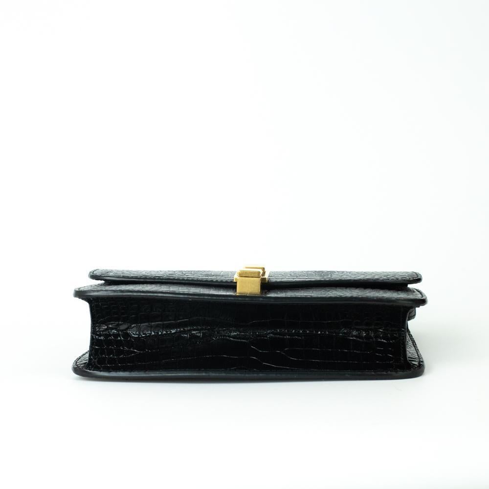 SAINT LAURENT Carre Shoulder bag in Black Leather 1