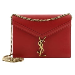 Saint Laurent Cassandra Chain Shoulder Bag Leather Small