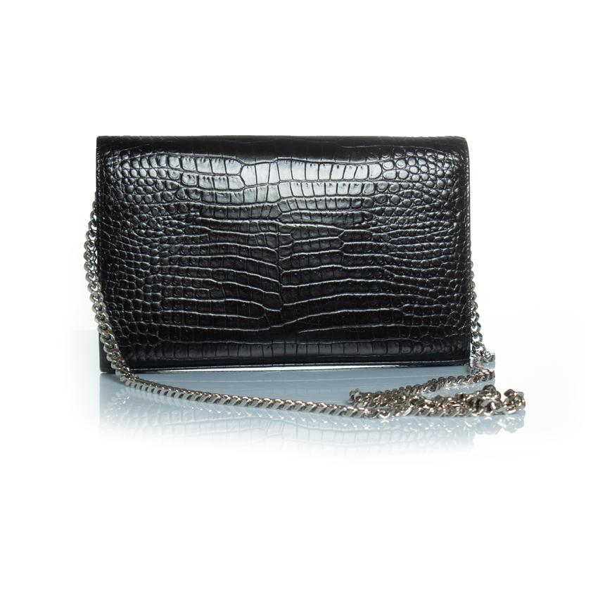 Saint Laurent, Cassandra Lederarmband aus Leder an einer Kette im Zustand „Neu“ im Angebot in AMSTERDAM, NL