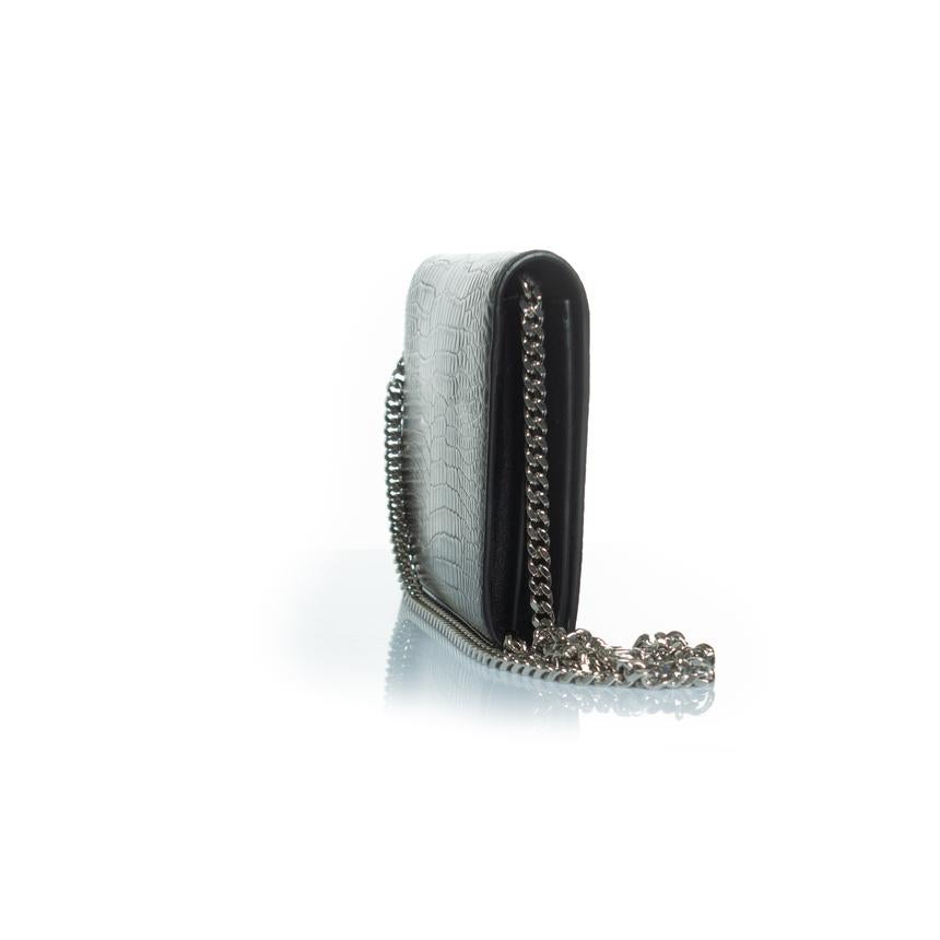 Saint Laurent, Cassandra Lederarmband aus Leder an einer Kette Damen im Angebot