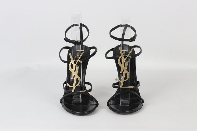 0050~Metallic Leather CASSANDRA Sandals with Monogram Application 1 Cm main image 1