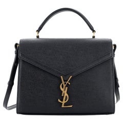 Saint Laurent Cassandra Top Handle Tasche aus Leder Medium