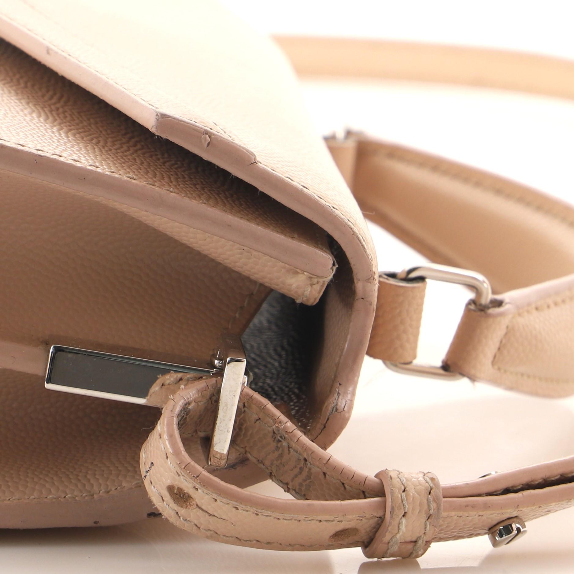 Saint Laurent Cassandra Top Handle Bag Leather Mini In Fair Condition In NY, NY