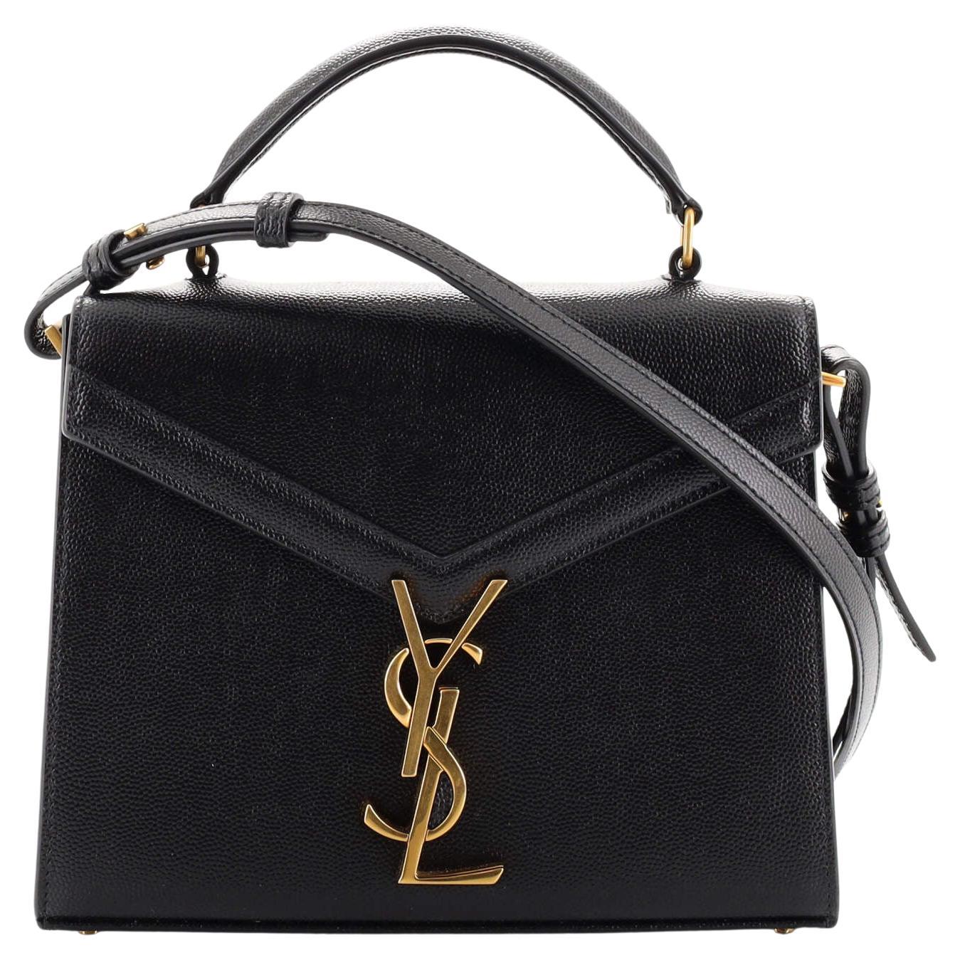 Saint Laurent Cassandra Top Handle Bag Leather Mini at 1stDibs