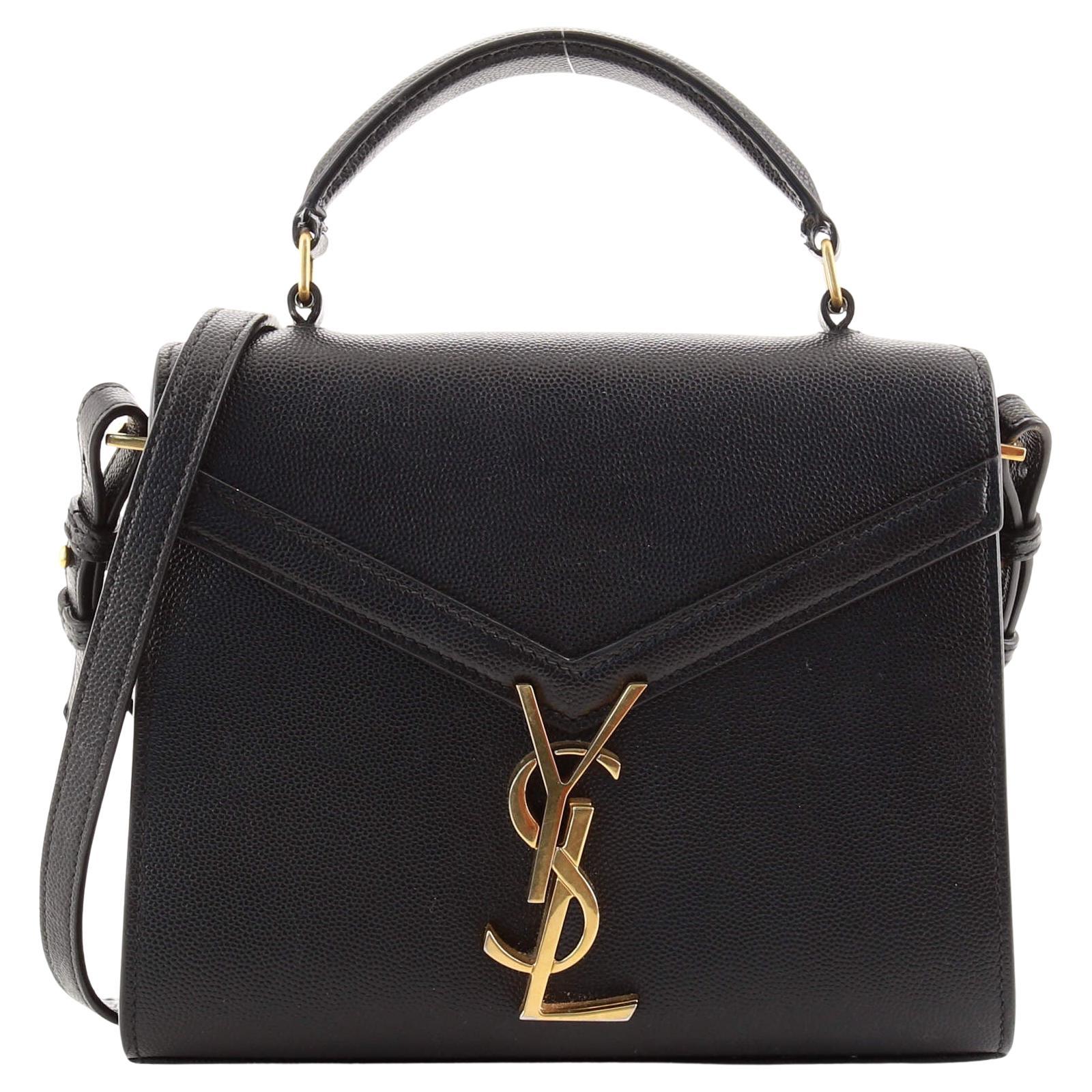 Saint Laurent Cassandra Top Handle Bag Leather Mini