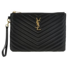 Saint Laurent Cassandre Clutch — Black