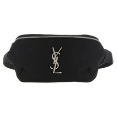 Saint Laurent Cassandre Logo Belt Bag — Black