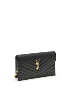 Saint Laurent Cassandre Mini Crossbody Bag — Black