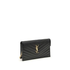 Saint Laurent Cassandre Shoulder Bag — Black
