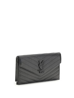 Saint Laurent Cassandre Shoulder Bag — Black