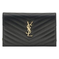 Saint Laurent Cassandre Shoulder Bag — Black