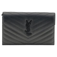 Saint Laurent Cassandre Shoulder Bag — Black