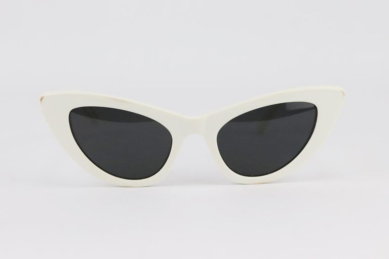 Saint Laurent Cat Eye Acetate Sunglasses For Sale at 1stDibs