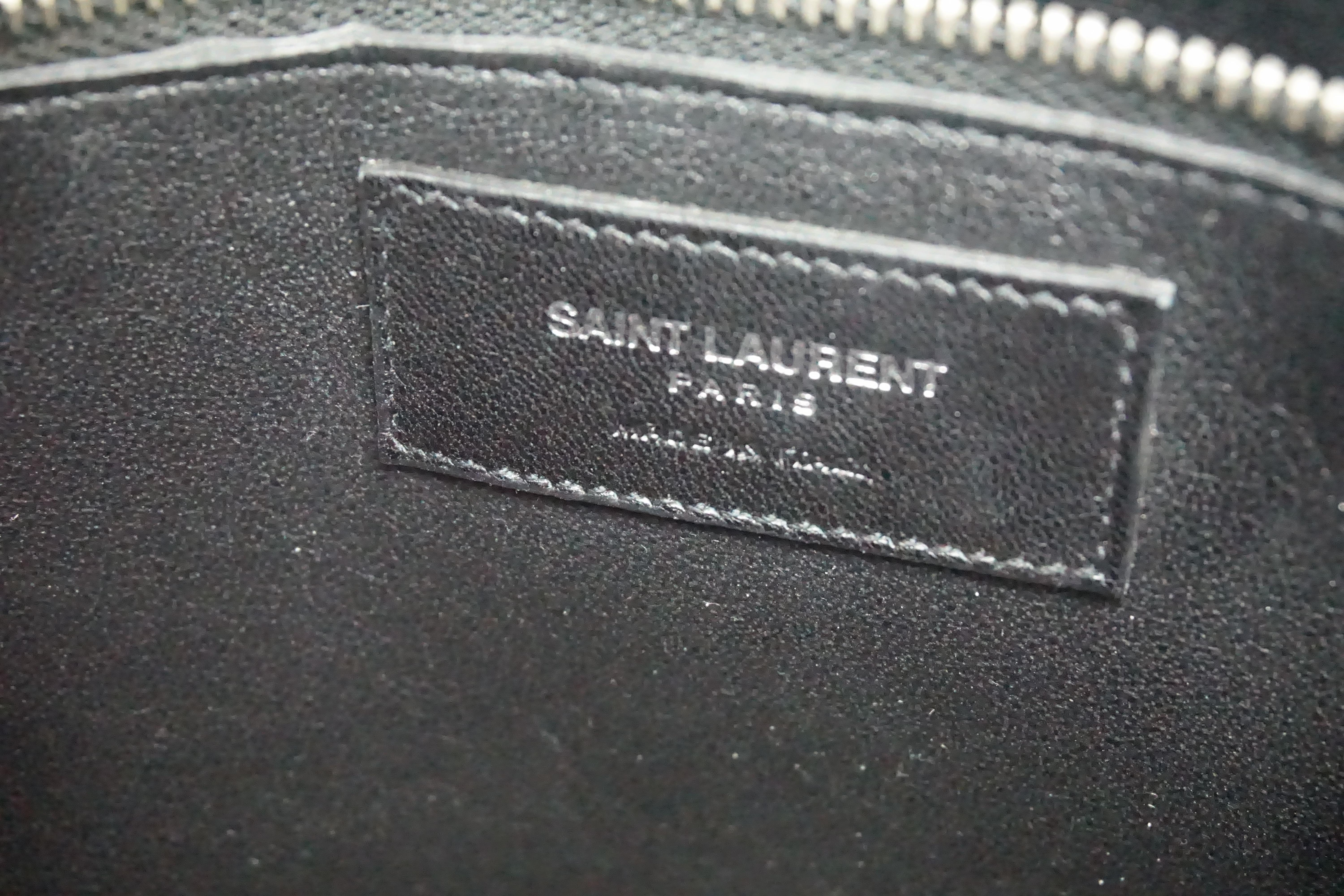 Saint Laurent Charcoal Sac De Jour Small Croc Embossed Tote Bag  2