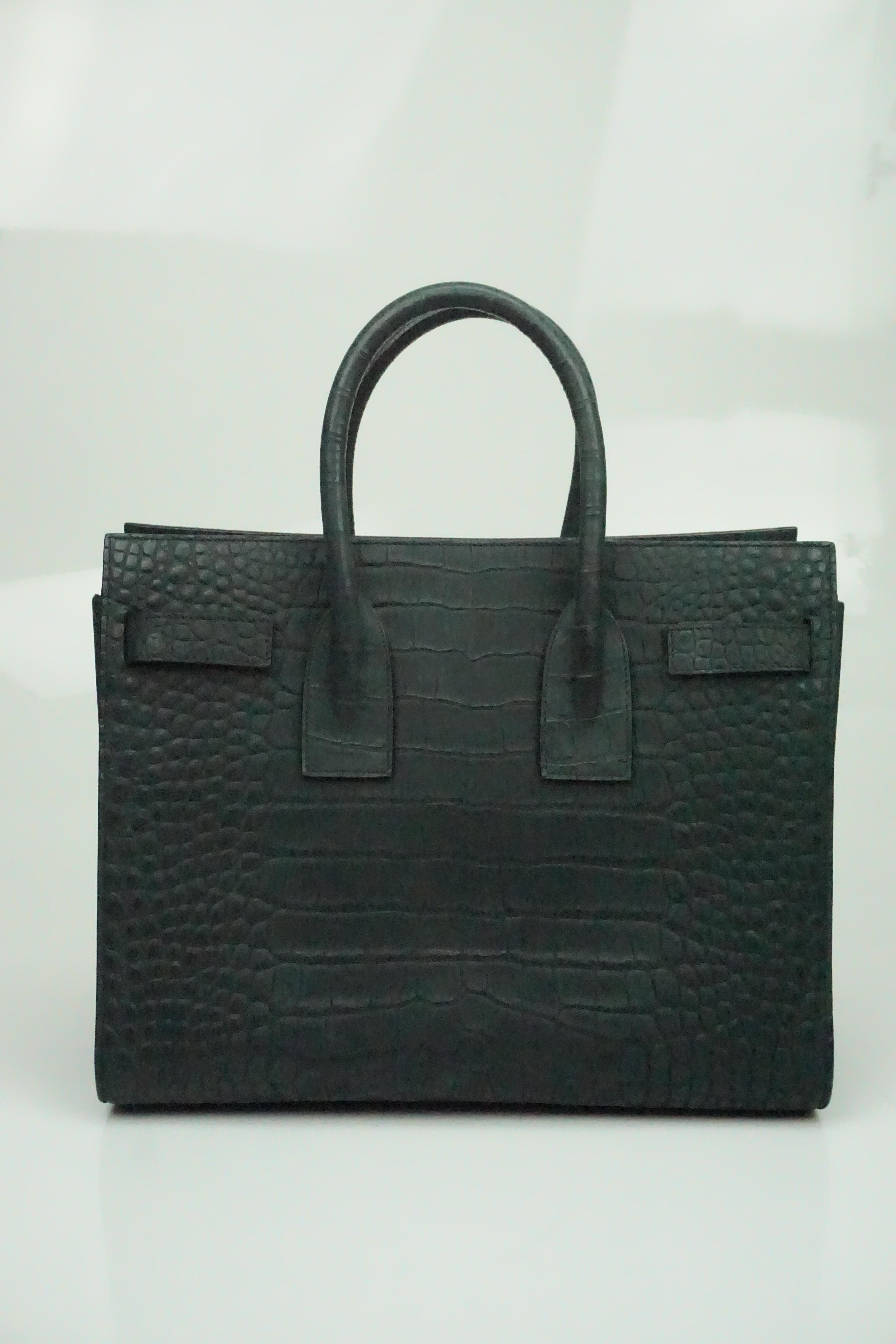 saint laurent sac de jour croc embossed