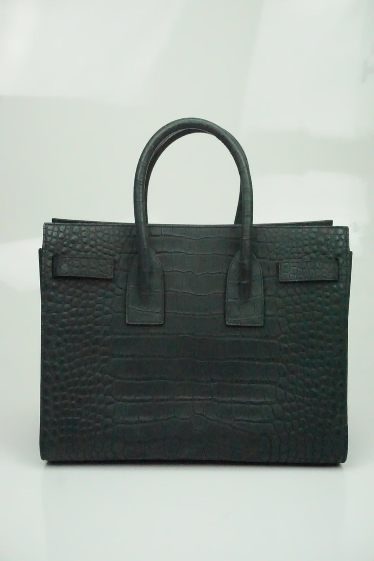 Saint Laurent Charcoal Sac De Jour Small Croc Embossed Tote Bag at 1stDibs classic sac de jour small in crocodile embossed matte leather sac de jour mini crossbody bag saint laurent