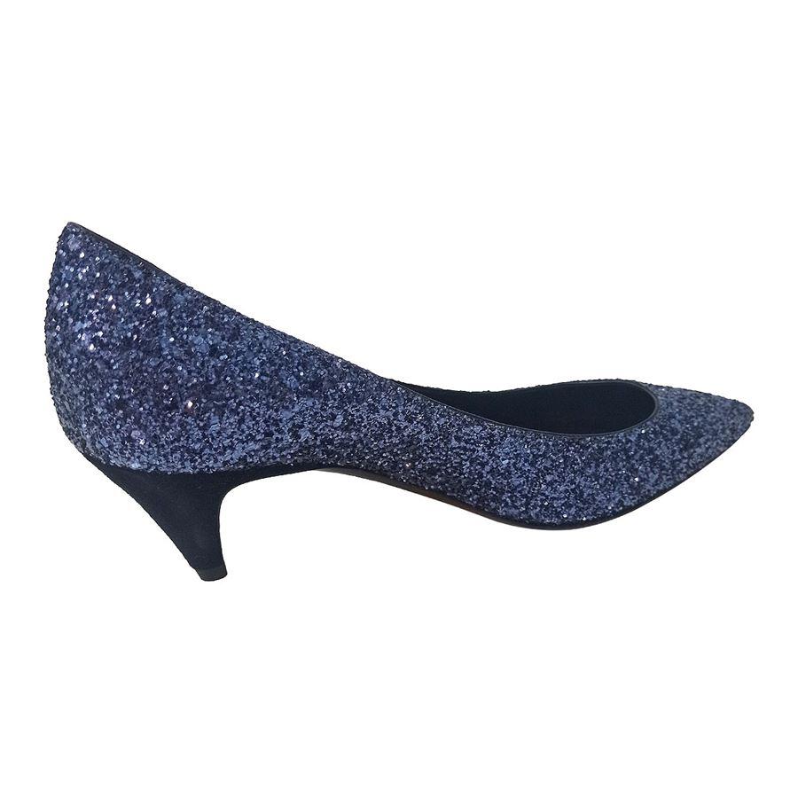 Glitter Celest blue Heel height cm 5,5 (2,16 inches) New without box Original price euro 790
