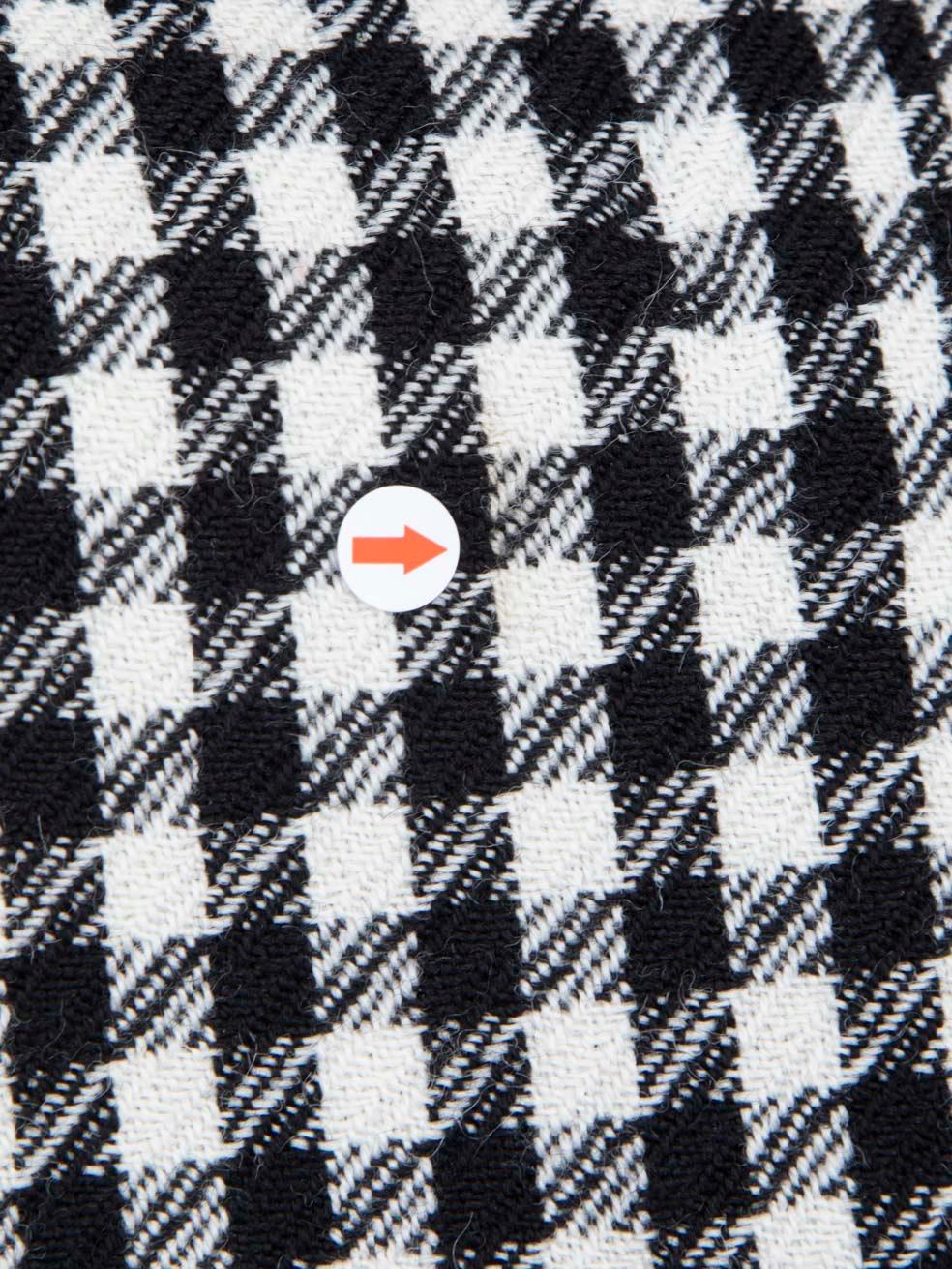 Women's Saint Laurent Checkered Wool Knee Length Dress Size M For Sale