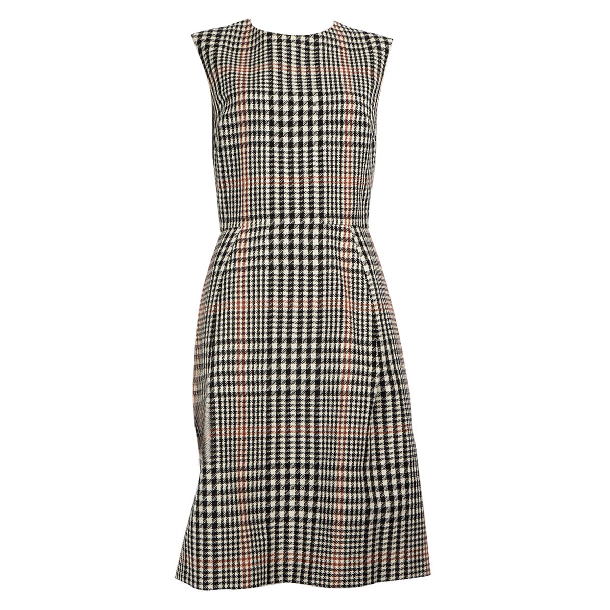 Saint Laurent - Vestito al ginocchio in lana a scacchi - taglia M. in vendita