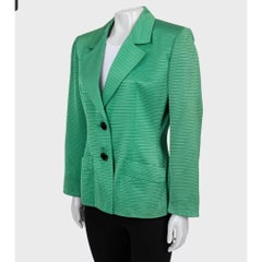 Saint Laurent Giacca sartoriale verde chic - Taglia XL