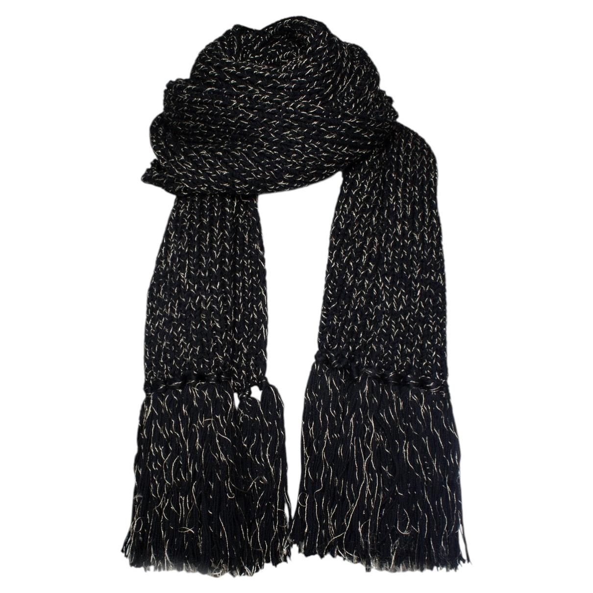 Saint Laurent, chunky knitted oversized scarf For Sale
