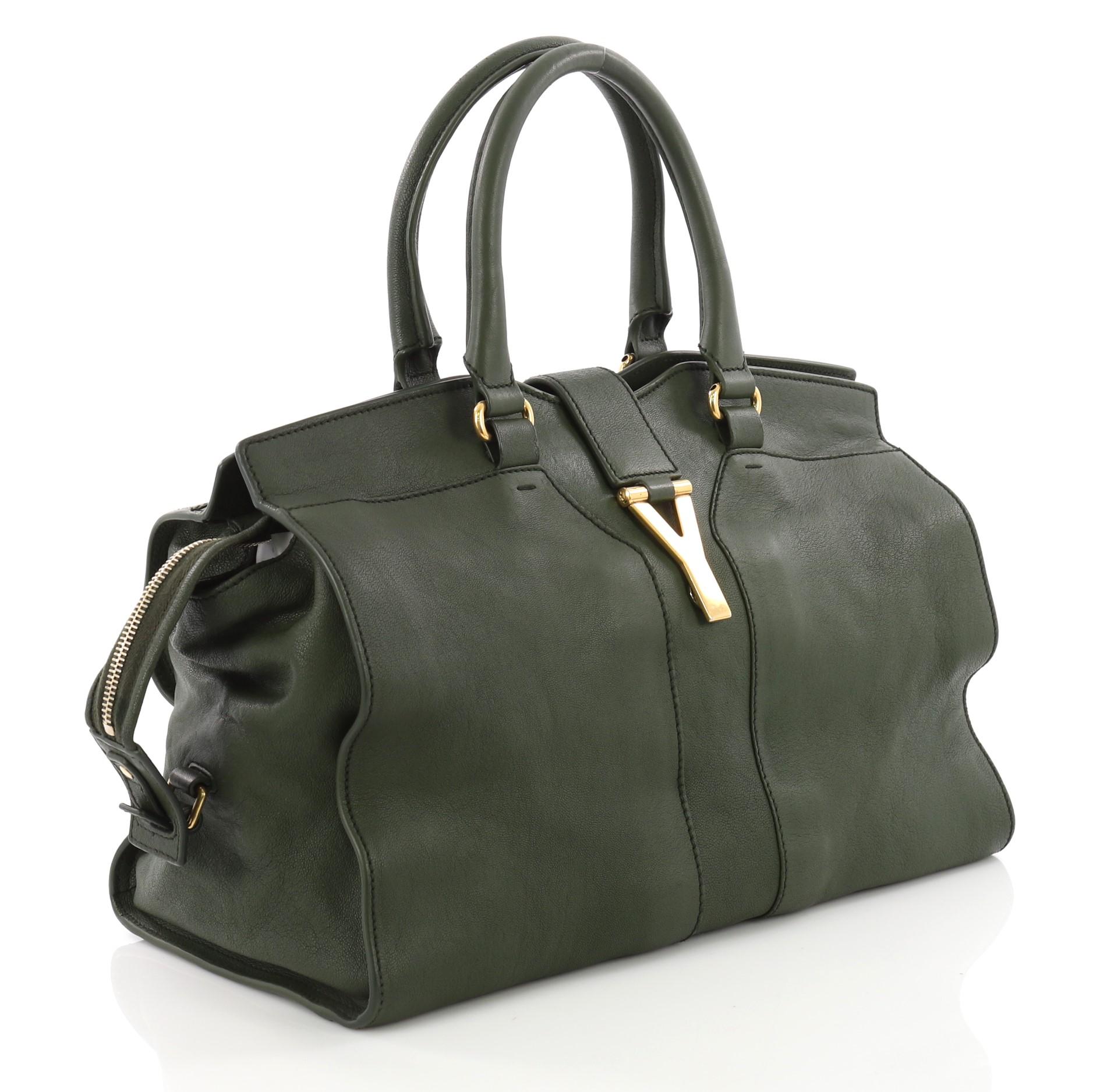 Black Saint Laurent Chyc Cabas Tote Leather Medium