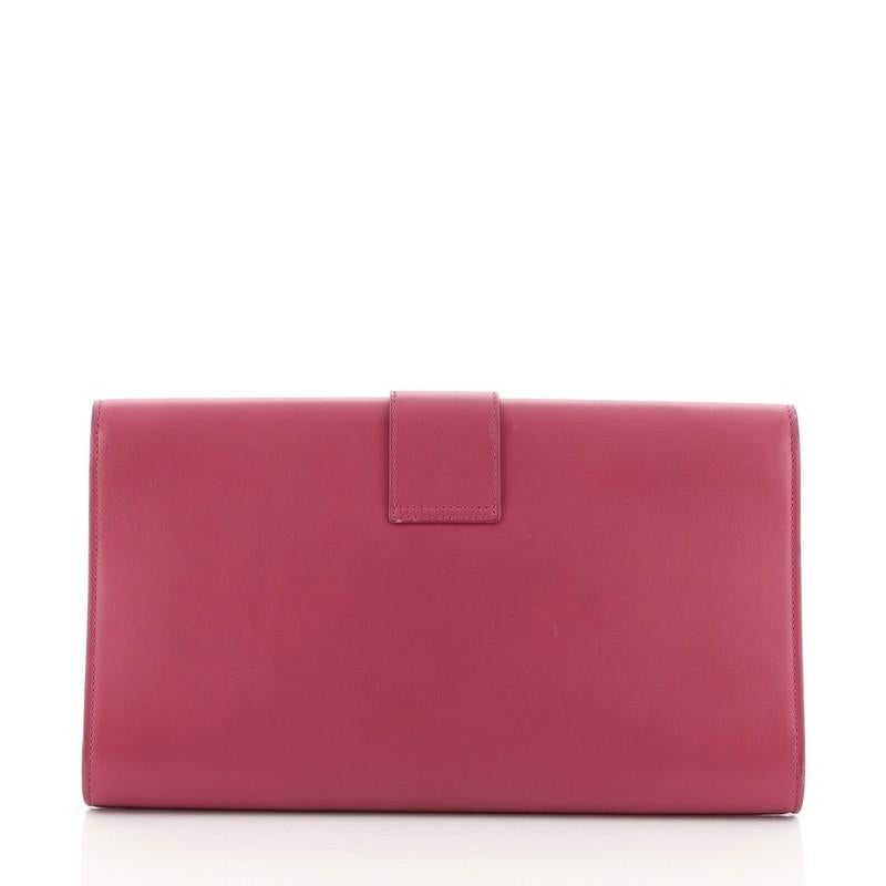 Pink Saint Laurent Chyc Clutch Leather