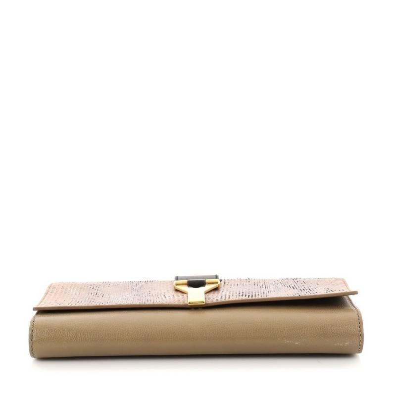 Women's or Men's Saint Laurent Chyc Clutch Python and Leather